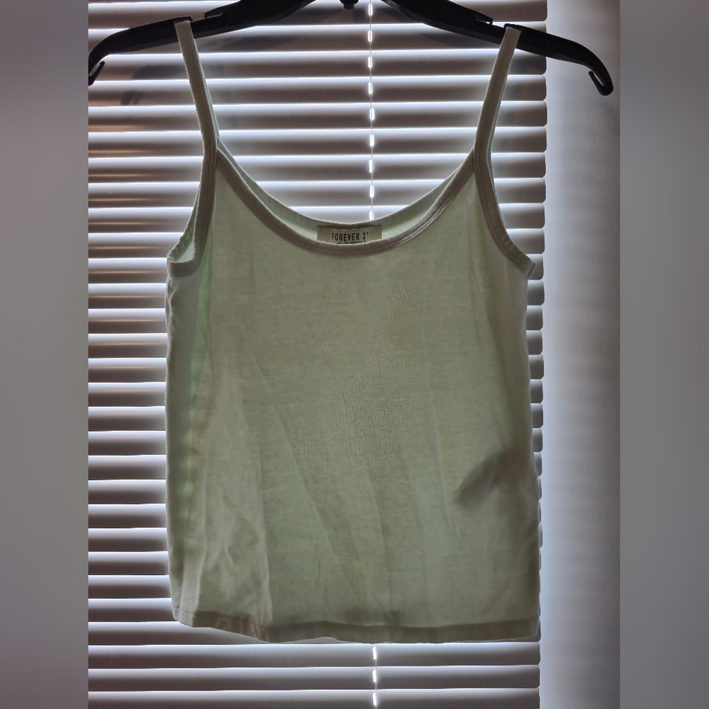 Forever 21 Green Fitted Camisole Top